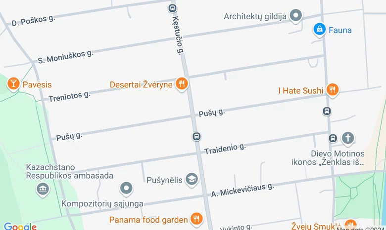 Trakų rajonas, Jovariškių kaimas, Pušų g. žemėlapis