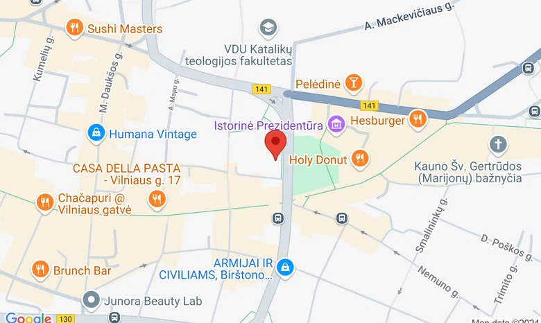Kauno Maironio universitetinė gimnazija žemėlapis