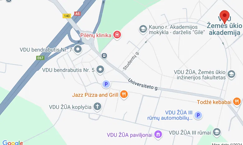Aleksandro Stulginskio universitetas žemėlapis