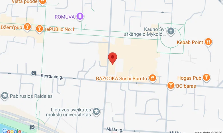 Viešbutis Best Baltic Kaunas žemėlapis