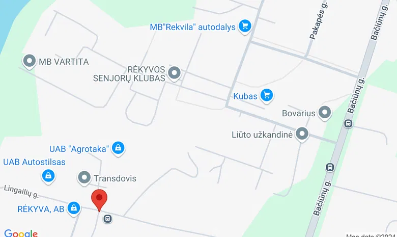 Rėkyva žemėlapis