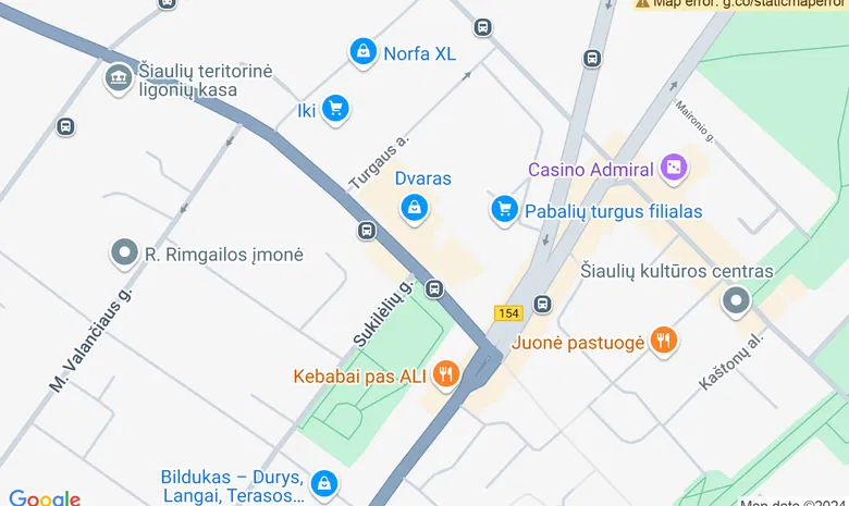 Centrinis Dvaro turgus žemėlapis