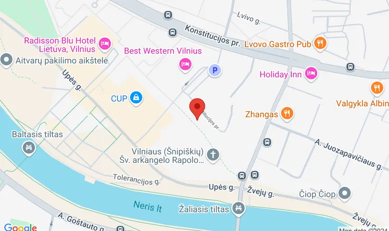 VU TFAI Planetariumas žemėlapis