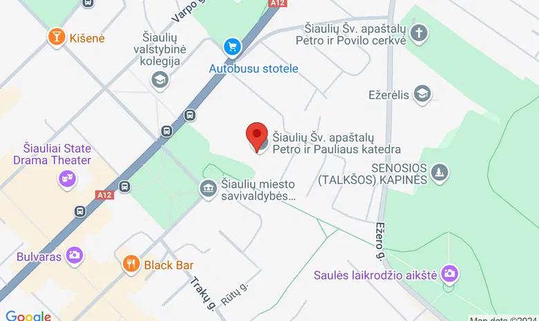 Šv. Apaštalų Petro ir Pauliaus katedra žemėlapis