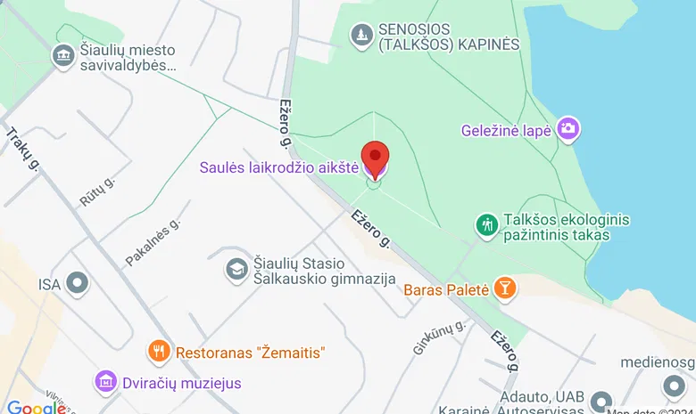 Saulės laikrodžio aikštė žemėlapis