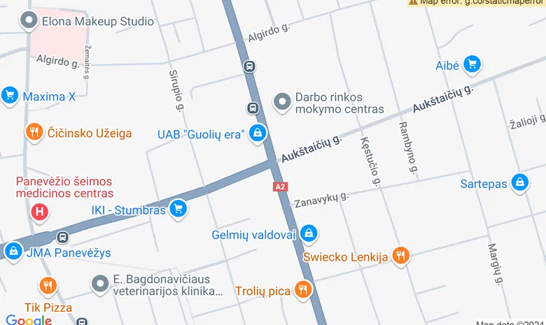 Prekybos centras "Vasaris" žemėlapis