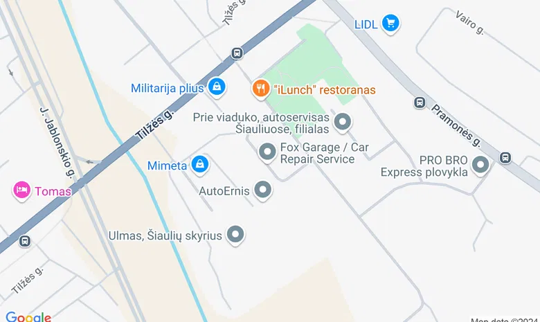  Joga Šiauliuose / Dodžo Tilžės žemėlapis