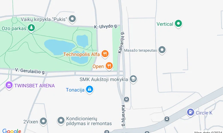 Pi Pilates Studija žemėlapis