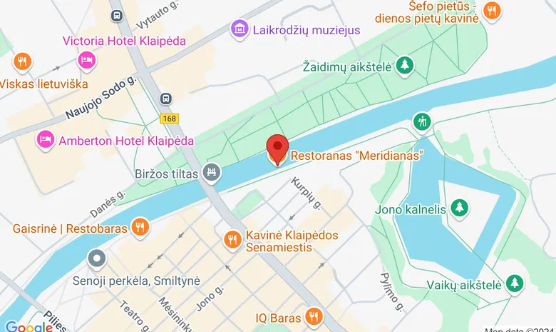 Dangės krantinė prie burlaivio "Meridianas" žemėlapis