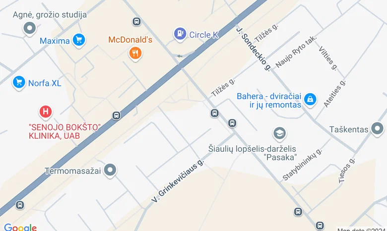 Aikštė prie Šiaurės Lietuvos kolegijos žemėlapis