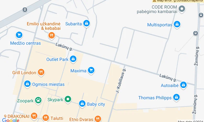 E. Špokaitės baleto studija. žemėlapis