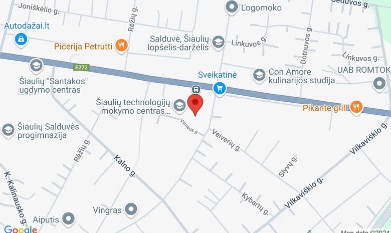 Šiaulių PRC Buitinių paslaugų skyrius žemėlapis