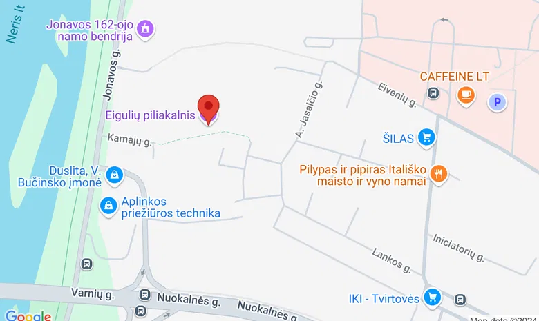 Eigulių piliakalnis žemėlapis
