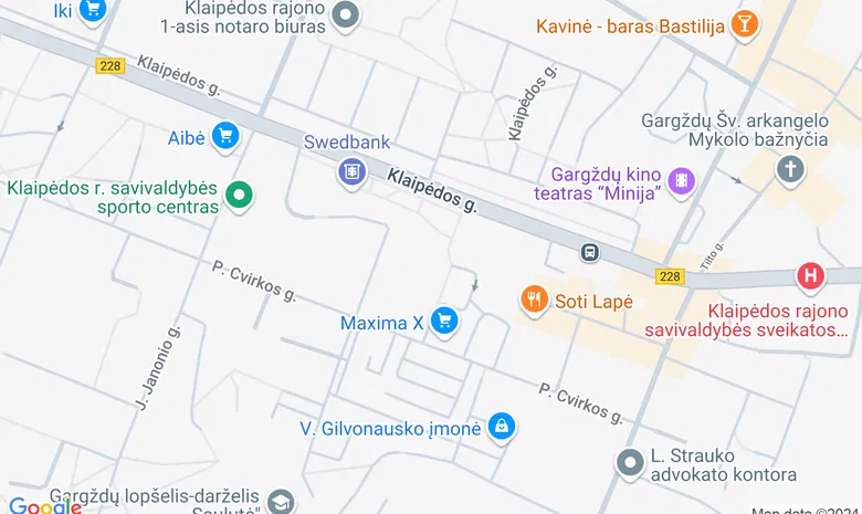 Klaipėdos rajono savivaldybės J. Lankučio viešoji biblioteka žemėlapis