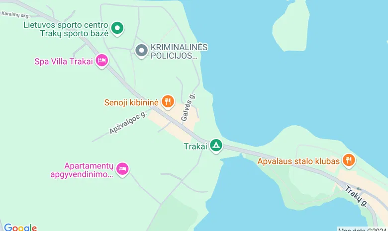 Galvės ežeras, Trakai žemėlapis