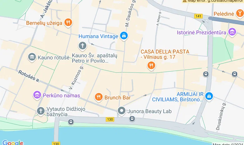 Įvairios miesto bažnyčios žemėlapis