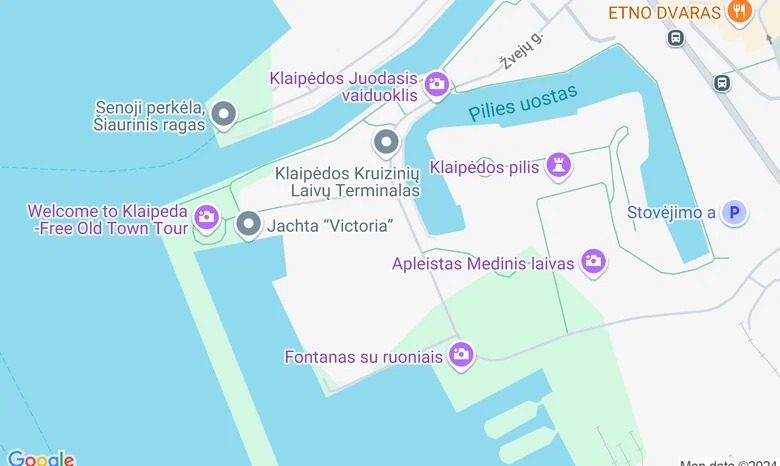 Klaipėdos kruizinių laivų remonto dirbtuvės žemėlapis