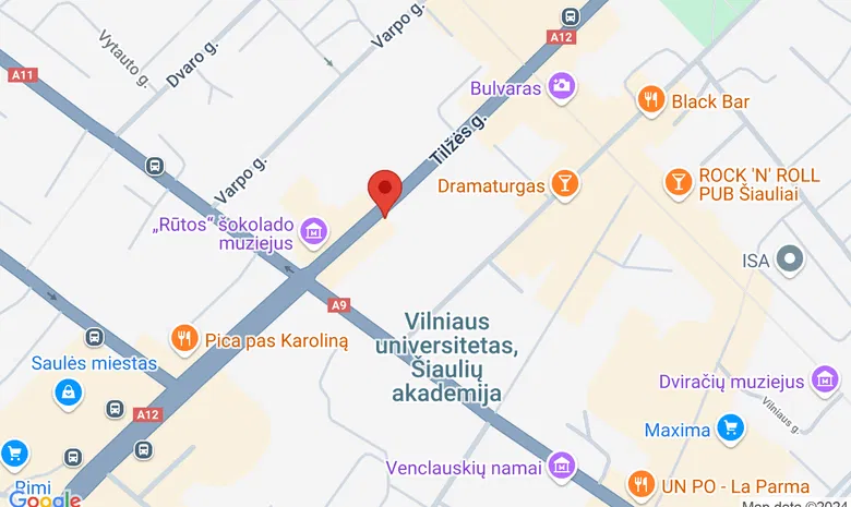 Koncertų salė „Saulė“ žemėlapis