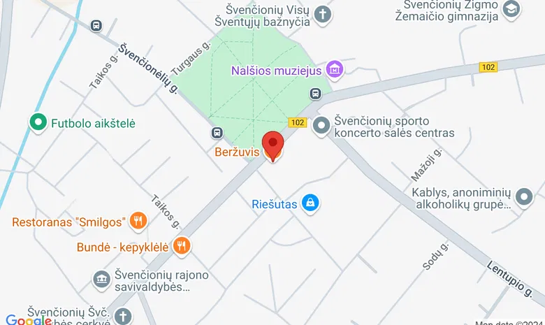 Restoranas „Beržuvis“, Švenčionys žemėlapis