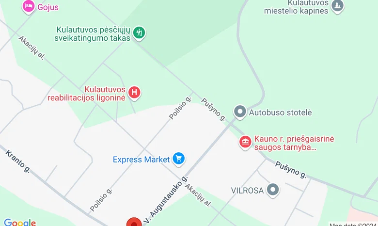Kulautuvos Jaunimo namai žemėlapis