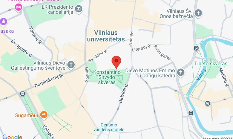 K. Sirvydo skveras žemėlapis