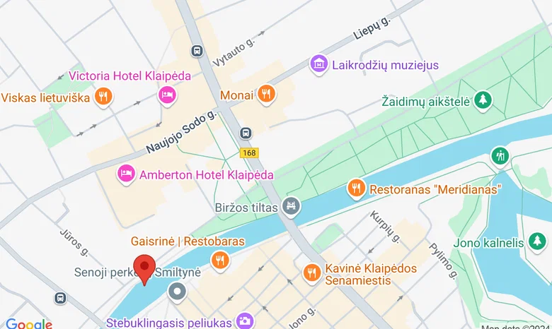 Danės krantinė priešais muzikinį teatrą žemėlapis