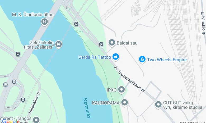 STARTAS žemiau Kauno HE. Adresas - Nemajūnų g. 7F, Kaunas, Kauno m. sav. žemėlapis