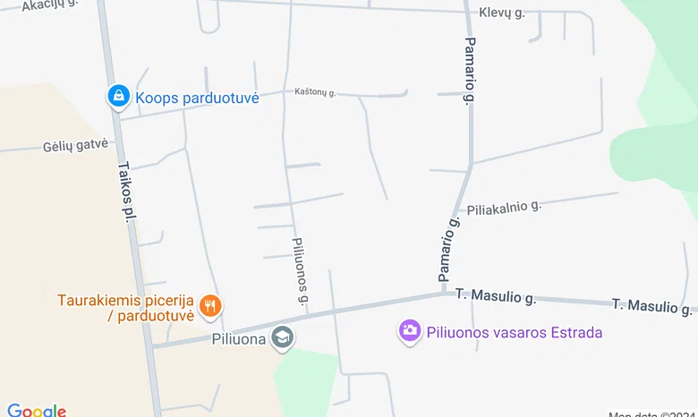 "Ąžuolų dvarelis" žemėlapis