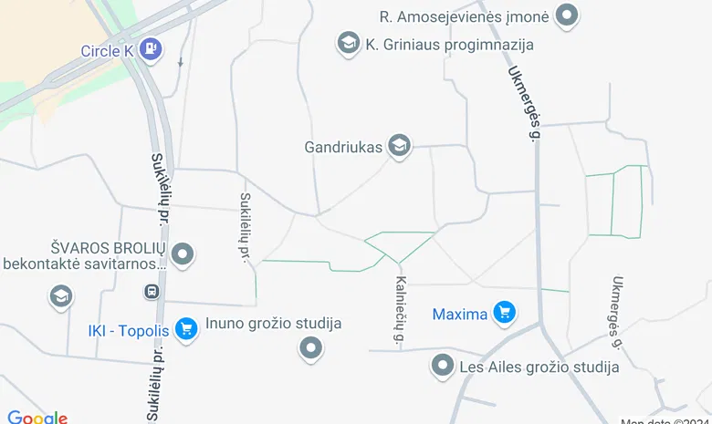Sukilėlių pr. ir Šiaurės pr. sankryža - cirko palapinė žemėlapis