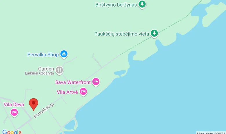 Pervalka (Neringa) žemėlapis