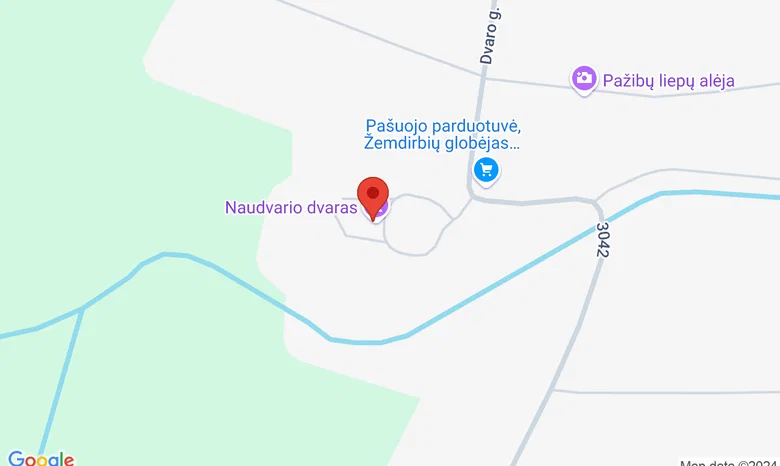 Naudvario dvaras žemėlapis