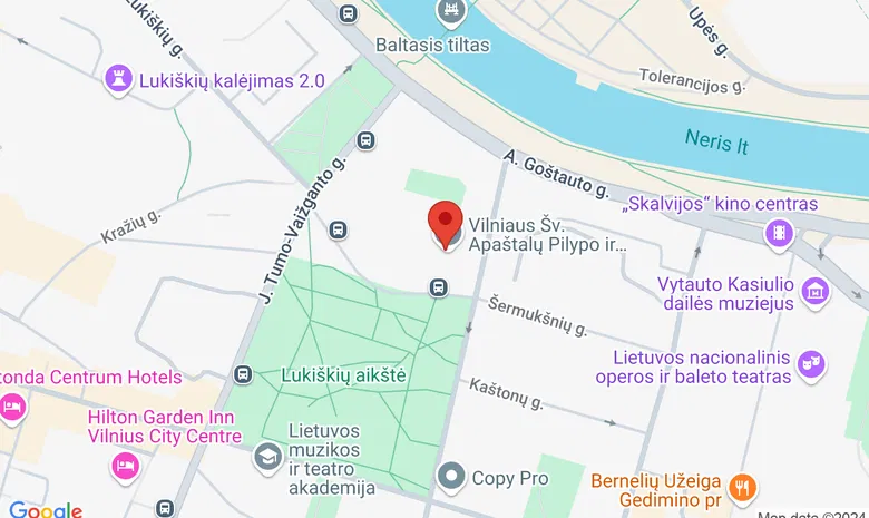 Šv. apaštalų Pilypo ir Jokūbo  bažnyčia žemėlapis