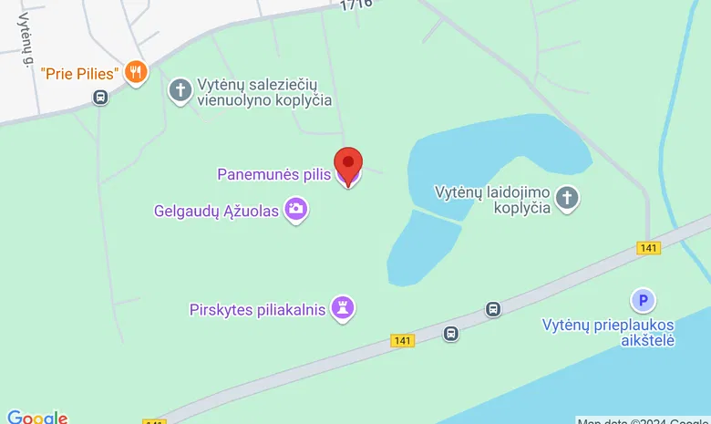 Panemunes pilis žemėlapis