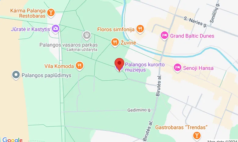 Palangos kurorto muziejus žemėlapis