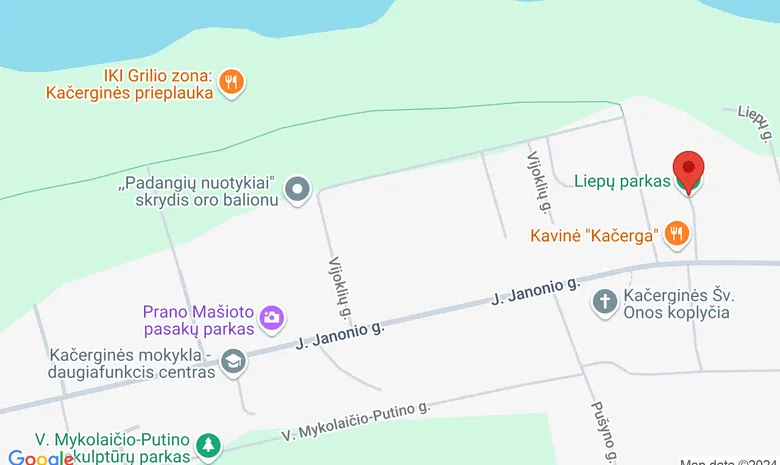 Liepų parkas, Kačerginė  žemėlapis