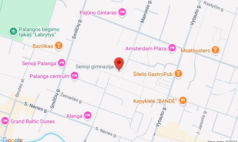 Palangos senoji gimnazija žemėlapis