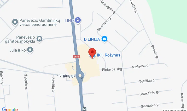 Rožynas žemėlapis