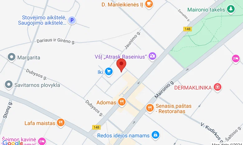 Raseiniai, Kauno apskritis žemėlapis