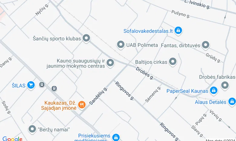 Sandėlių g. 7 žemėlapis