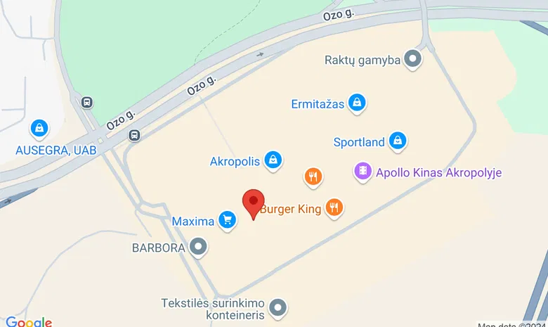 Vilniaus AKROPOLIS, „Tele2" salonas žemėlapis