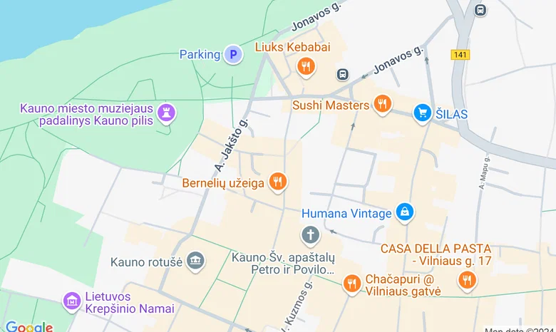 Meno namai „Nyčės ūsai“ žemėlapis