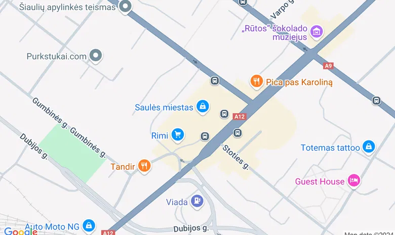 Saulės miestas žemėlapis