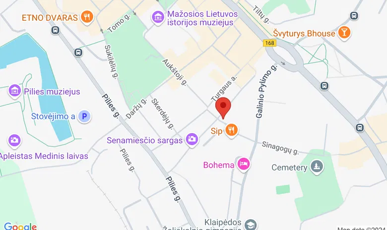 Klaipėdos Senasis turgus žemėlapis