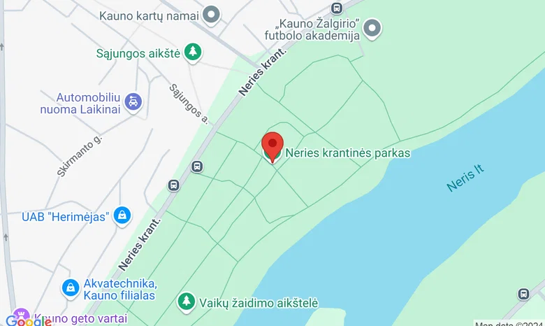 Neries krantinės parkas žemėlapis