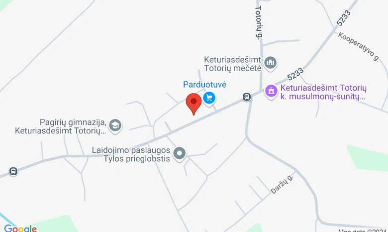Keturiasdešimt Totorių kaimas žemėlapis