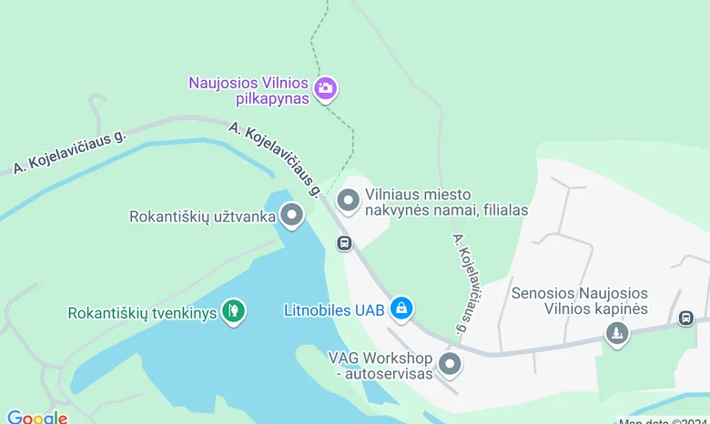 Vilniaus miesto nakvynės namai žemėlapis