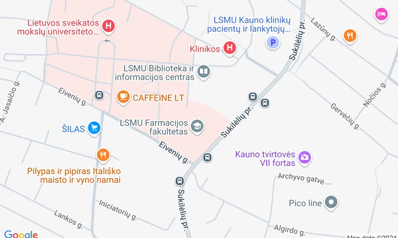 LSMU Farmacijos fakultetas žemėlapis