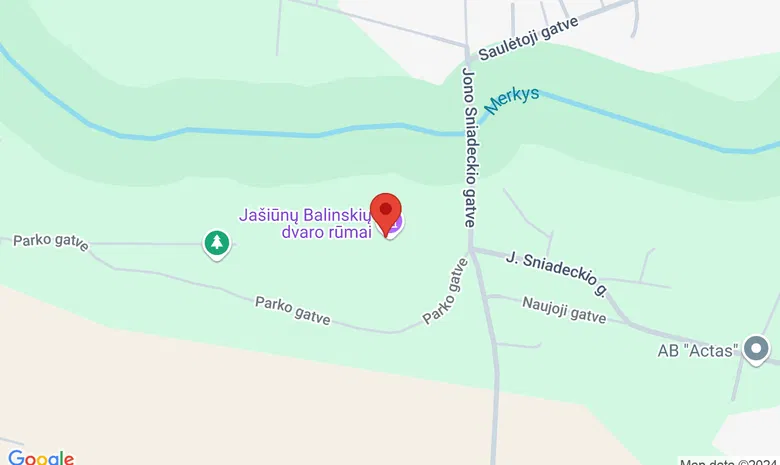 Jašiūnų Balinskių dvaro rūmai  žemėlapis