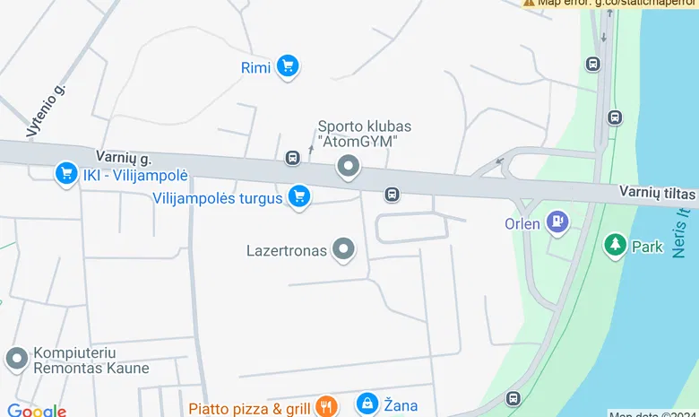LAZERTRONAS - Žaidimas lazeriniais šautuvais žemėlapis