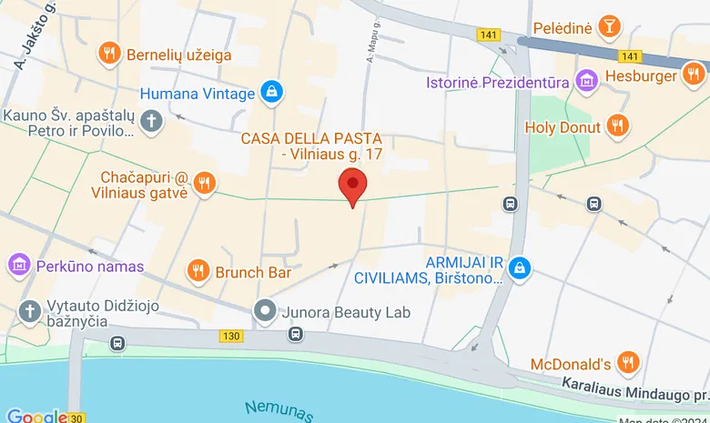 Restoranas "Senieji rūsiai" žemėlapis